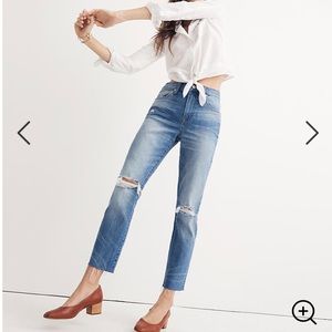 The High-Rise Slim Crop Boyjean: Knee-Rip Edition